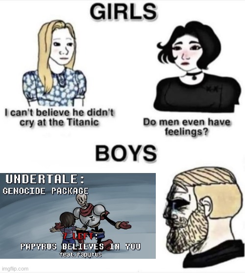 *cries* | image tagged in do men even have feelings | made w/ Imgflip meme maker