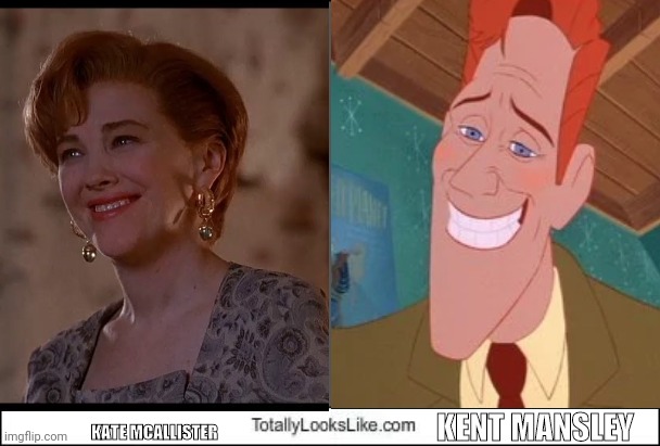 Totally Looks Like | KENT MANSLEY; KATE MCALLISTER | image tagged in totally looks like,iron giant,home alone | made w/ Imgflip meme maker