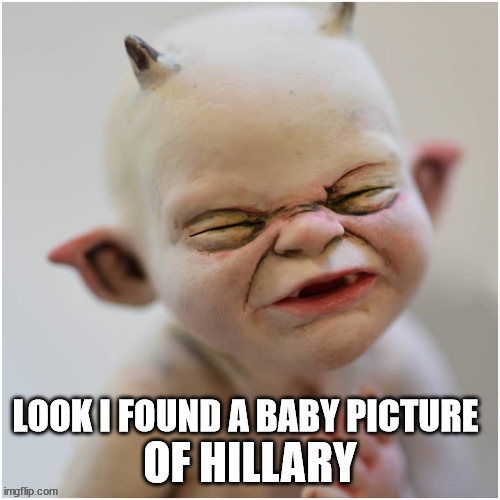 Baby Hildebeast | image tagged in hillary clinton,bitch | made w/ Imgflip meme maker