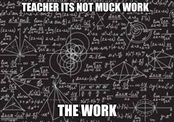 why school why | TEACHER ITS NOT MUCK WORK; THE WORK | made w/ Imgflip meme maker
