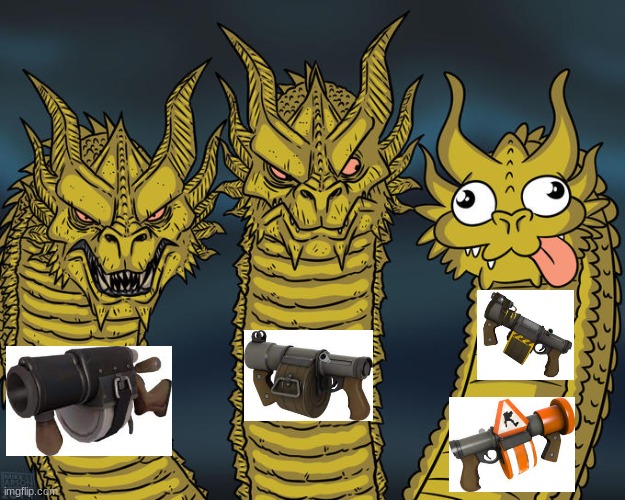 demos secondaries in a nutshell | image tagged in three-headed dragon | made w/ Imgflip meme maker