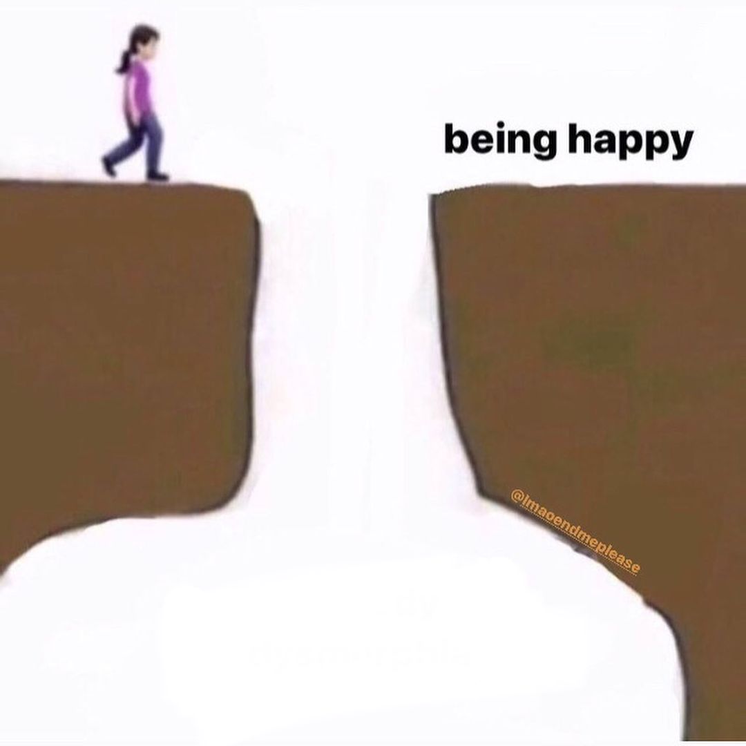 High Quality Me being happy fall Blank Meme Template
