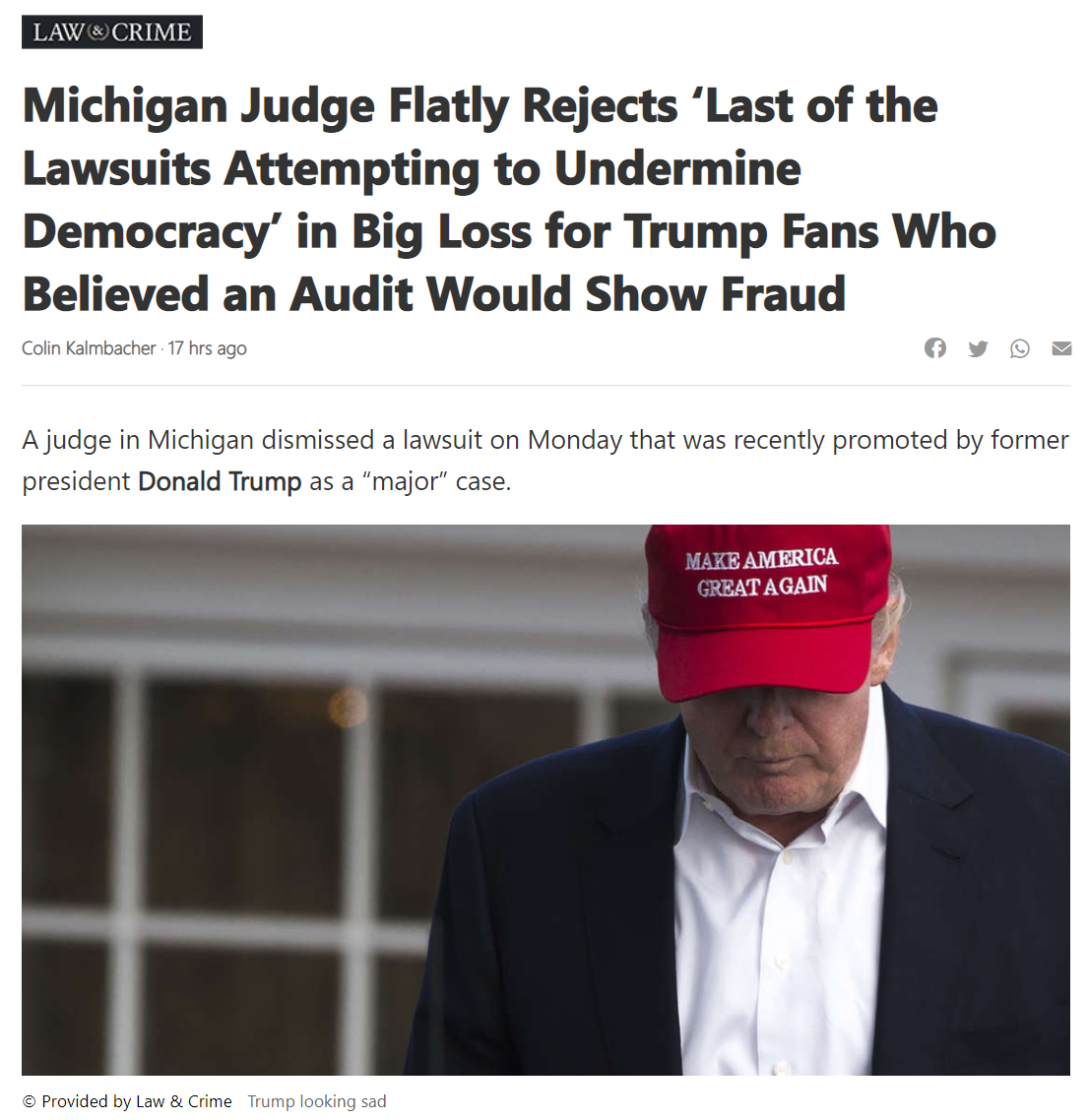 Michigan judge rejects Trump lawsuit Blank Meme Template
