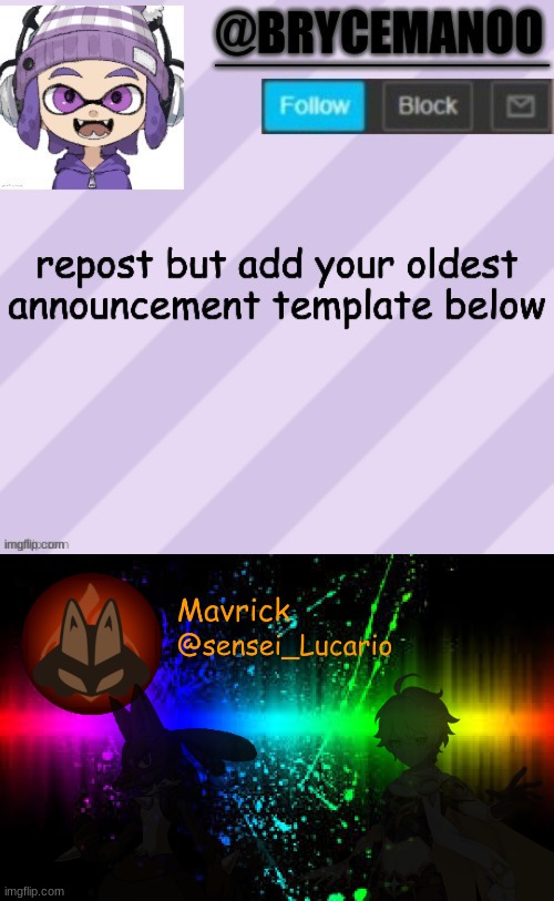 :3 | image tagged in mavrick announcement template | made w/ Imgflip meme maker