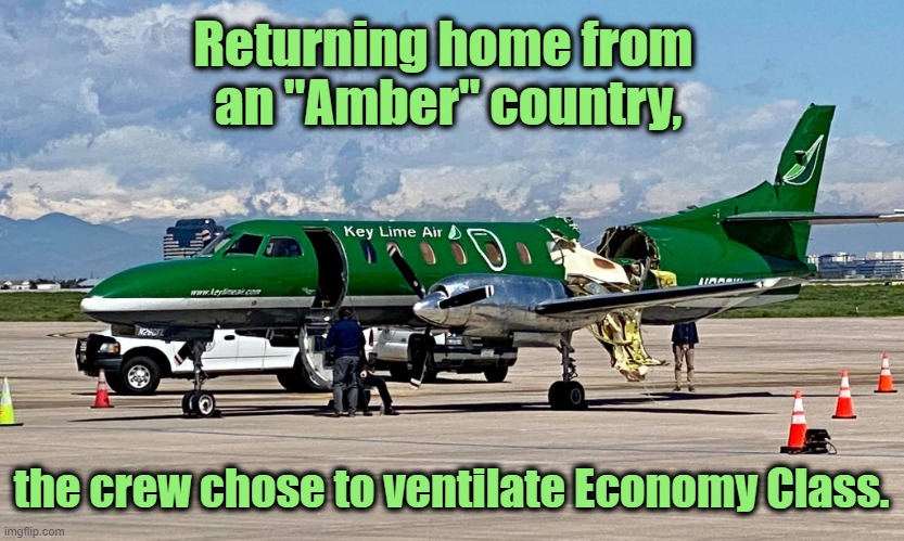 Risky business | Returning home from 
an "Amber" country, the crew chose to ventilate Economy Class. | image tagged in airplane,airlines,healthy,traveling,holidays,breathe | made w/ Imgflip meme maker