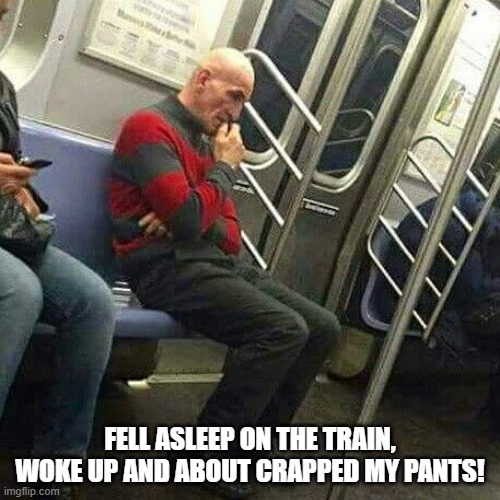 Freddy rides the train | FELL ASLEEP ON THE TRAIN, WOKE UP AND ABOUT CRAPPED MY PANTS! | image tagged in freddy krueger,nightmare on elm street,nyc,subway | made w/ Imgflip meme maker