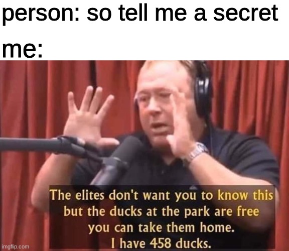 Im sorry for all these random ass memes Im posting... the more you post the more points you get and I want that next icon | person: so tell me a secret; me: | image tagged in blank white template | made w/ Imgflip meme maker