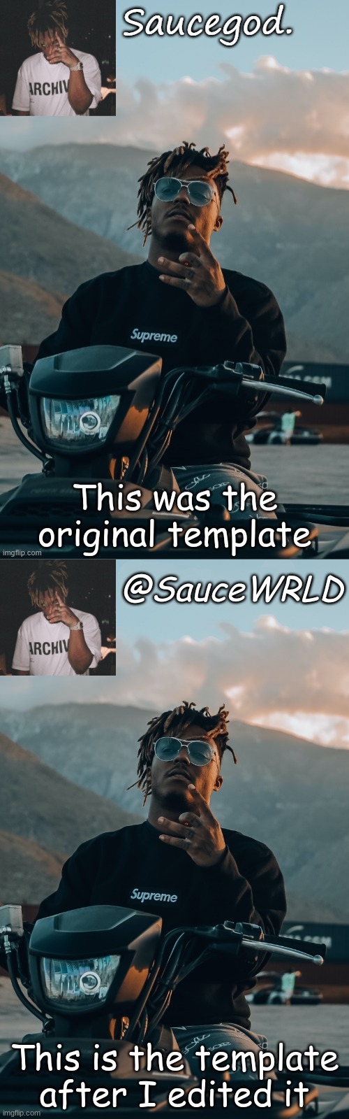 Edited SauceWRLD template | This is the template after I edited it | image tagged in edited saucewrld template | made w/ Imgflip meme maker