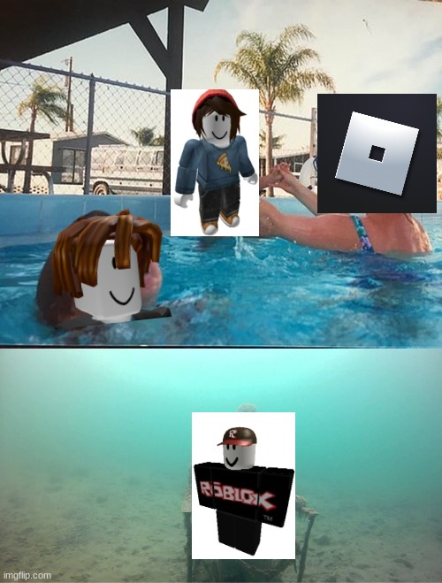 Mother Ignoring Kid Drowning In A Pool | image tagged in roblox,roblox meme,video games,gaming | made w/ Imgflip meme maker