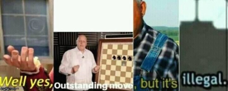 well yes, outstanding move, but it's illegal. | image tagged in well yes outstanding move but it's illegal | made w/ Imgflip meme maker