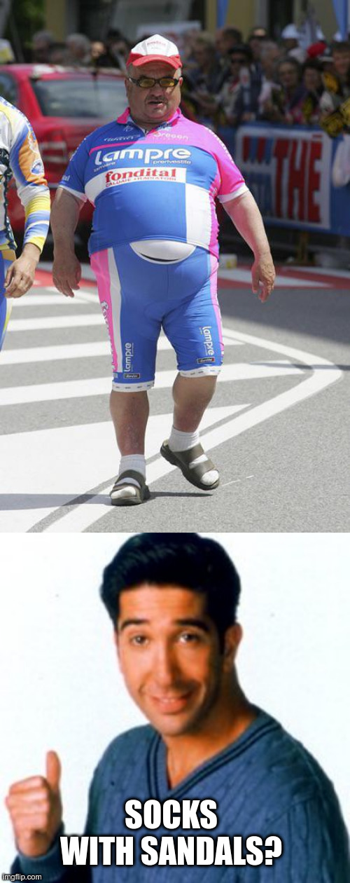 This Guy |  SOCKS WITH SANDALS? | image tagged in get a load of this guy,this guy,socks and sandals,funny,clothes | made w/ Imgflip meme maker