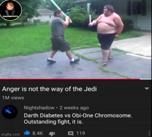 Outstanding fight... | image tagged in star wars,funny,memes | made w/ Imgflip meme maker