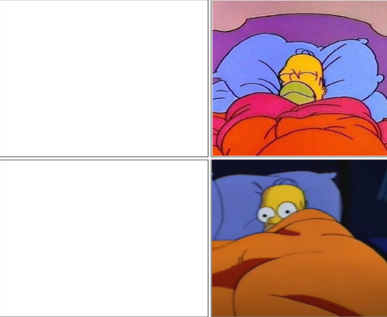 Homer Simpson sleeping Blank Meme Template