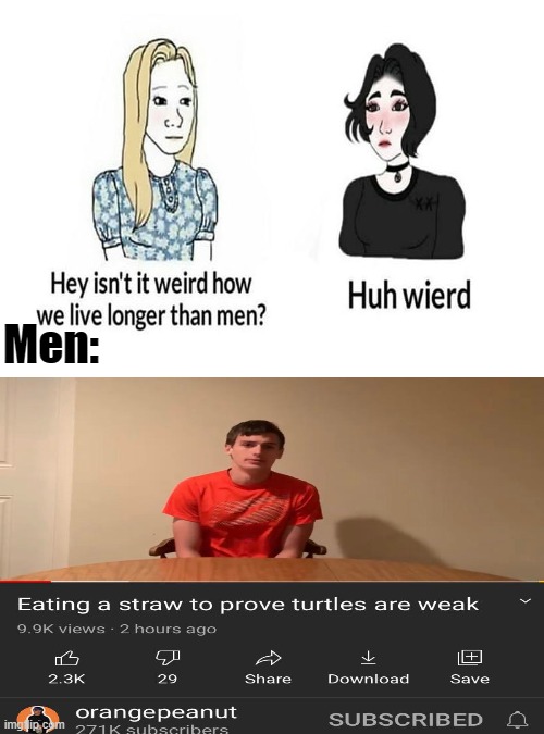 Blank Transparent Square | Men: | image tagged in memes,blank transparent square,girls vs boys,turtle,plastic straws | made w/ Imgflip meme maker