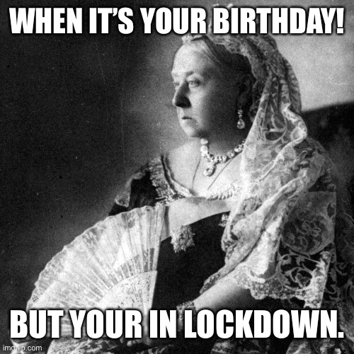 Victoriaday | WHEN IT’S YOUR BIRTHDAY! BUT YOUR IN LOCKDOWN. | image tagged in funny | made w/ Imgflip meme maker