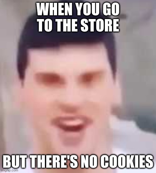 I'd be depressed | WHEN YOU GO TO THE STORE; BUT THERE'S NO COOKIES | image tagged in oof | made w/ Imgflip meme maker