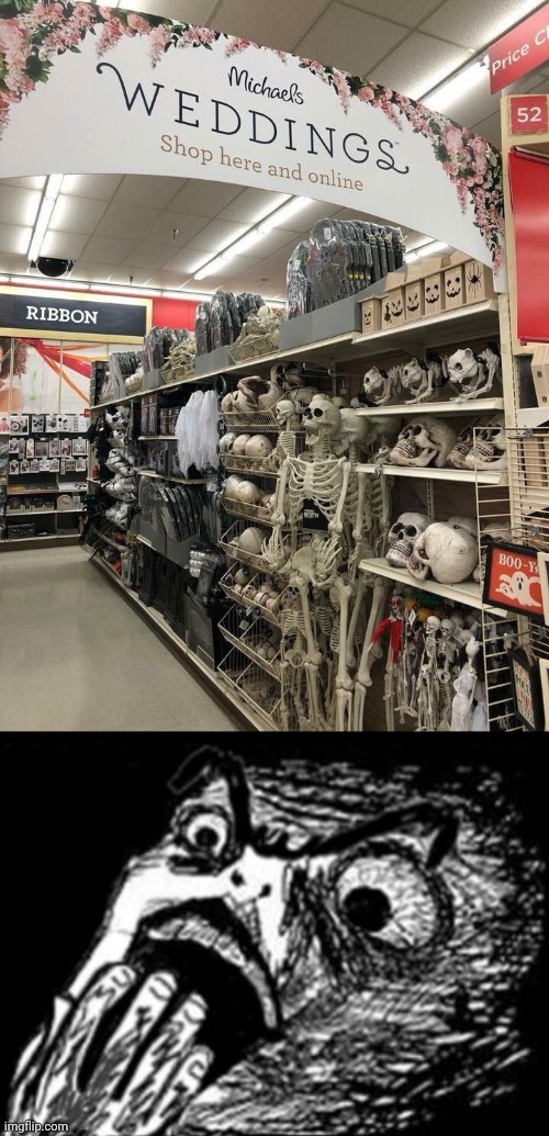 Weird area to shop for weddings | image tagged in gasp rage face w/ hand,you had one job,memes,meme,weddings,fails | made w/ Imgflip meme maker