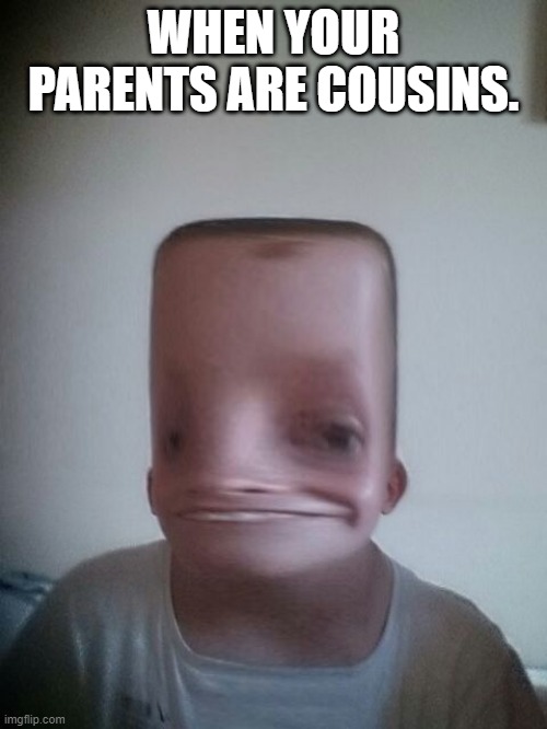 When Your Favourite game becomes Mincraft | WHEN YOUR PARENTS ARE COUSINS. | image tagged in when your favourite game becomes mincraft | made w/ Imgflip meme maker