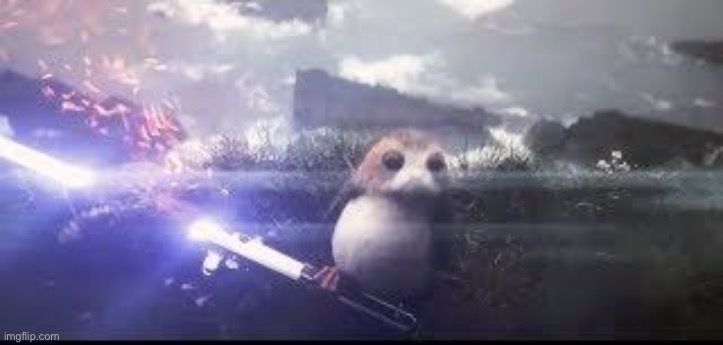 Lightsaber Porg | image tagged in lightsaber porg | made w/ Imgflip meme maker