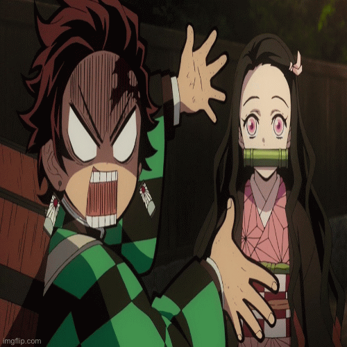 Sweet nezuko! | image tagged in gifs,love | made w/ Imgflip images-to-gif maker
