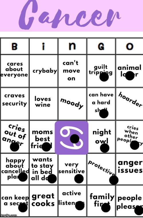 le cancer bingO | image tagged in cancer bingo | made w/ Imgflip meme maker