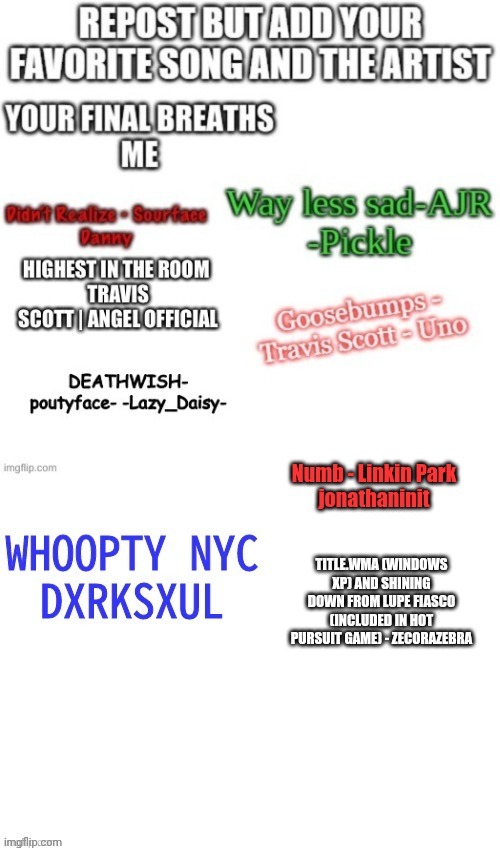 TITLE.WMA (WINDOWS XP) AND SHINING DOWN FROM LUPE FIASCO (INCLUDED IN HOT PURSUIT GAME) - ZECORAZEBRA | image tagged in repost | made w/ Imgflip meme maker