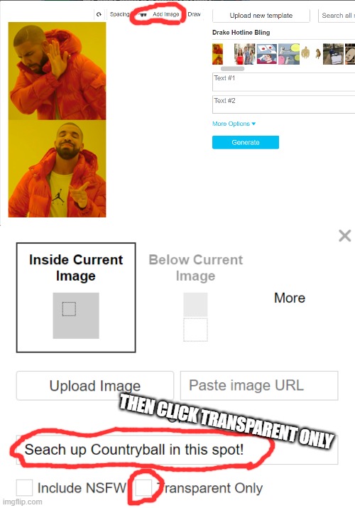 THEN CLICK TRANSPARENT ONLY | made w/ Imgflip meme maker