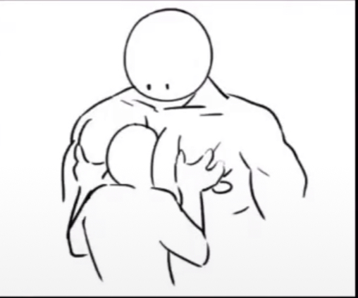 High Quality man titty hug Blank Meme Template