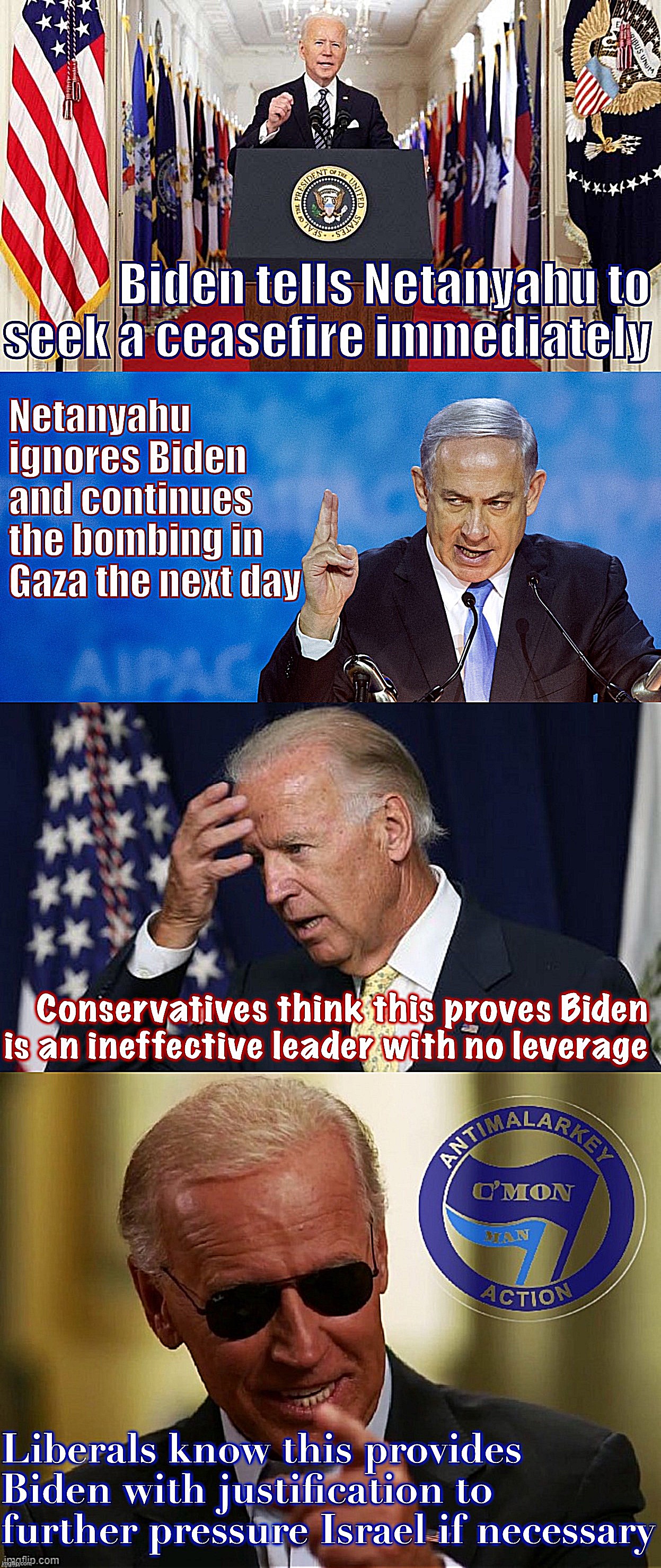 lol diplomacy doesn’t work in a day | image tagged in biden israel diplomacy | made w/ Imgflip meme maker