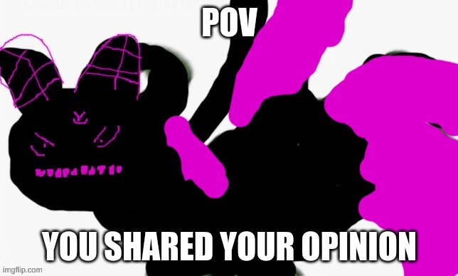 Corrupted Carlos punch | POV; YOU SHARED YOUR OPINION | image tagged in corrupted carlos punch | made w/ Imgflip meme maker