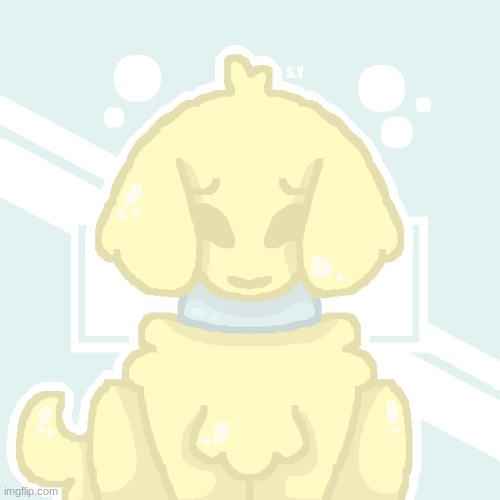 doggo | S.Y | image tagged in dog,art,cute,random | made w/ Imgflip meme maker