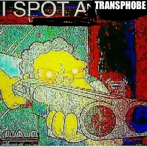 I SPOT AN x WATERMARK | TRANSPHOBE | image tagged in i spot an x watermark | made w/ Imgflip meme maker