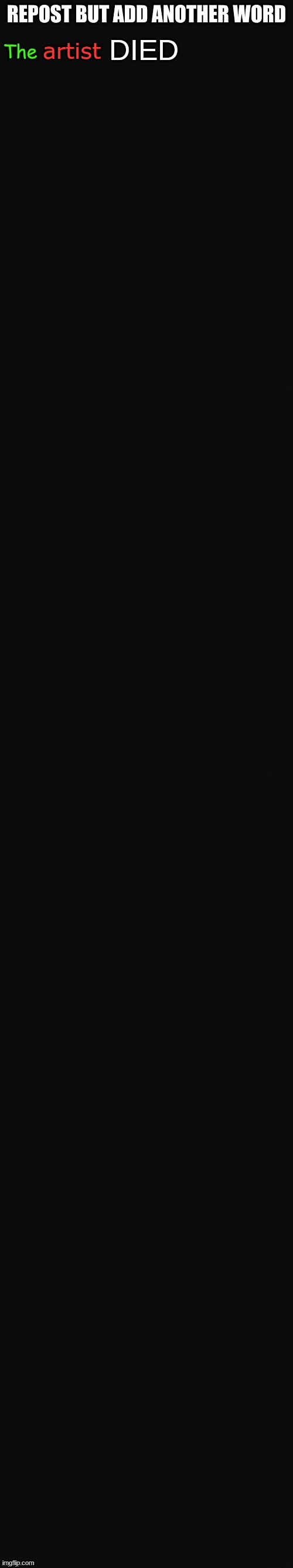 the end | DIED | made w/ Imgflip meme maker