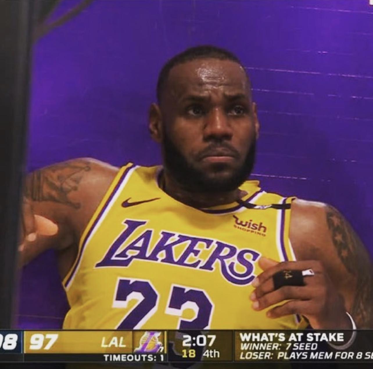 Lebron eye poke face Blank Meme Template