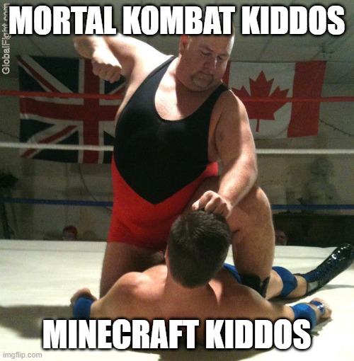 Beating Up | MORTAL KOMBAT KIDDOS MINECRAFT KIDDOS | image tagged in beating up | made w/ Imgflip meme maker
