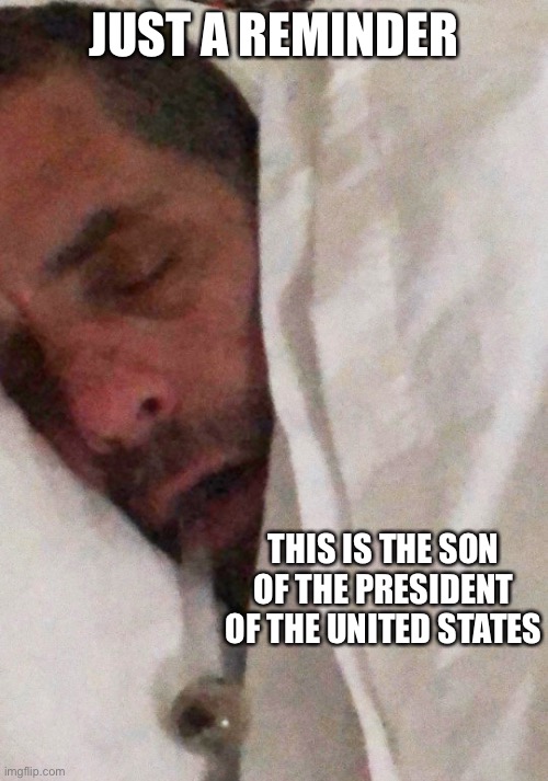 Hunter Biden Cracker Pipe | JUST A REMINDER THIS IS THE SON OF THE PRESIDENT OF THE UNITED STATES | image tagged in hunter biden cracker pipe | made w/ Imgflip meme maker
