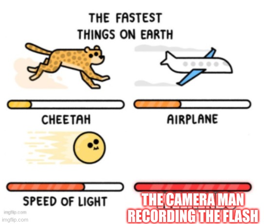 THE CAMERA MAN
RECORDING THE FLASH | made w/ Imgflip meme maker