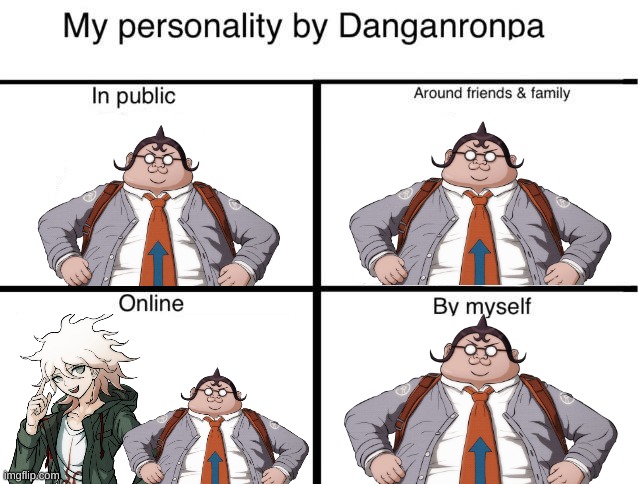 My personality by Danganronpa | image tagged in my personality by danganronpa | made w/ Imgflip meme maker