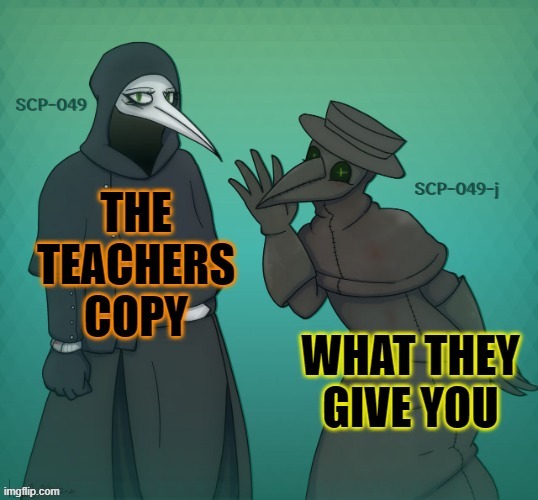 SCP-049 vs SCP-714  Scp, Scp 049, Memes