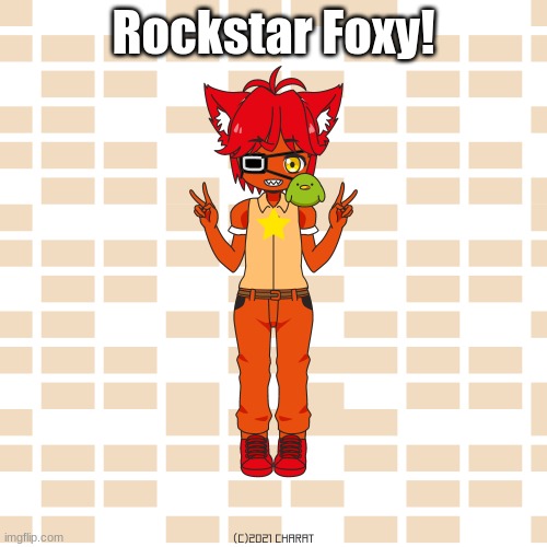 Rockstar Foxy! | image tagged in charat,fnaf | made w/ Imgflip meme maker