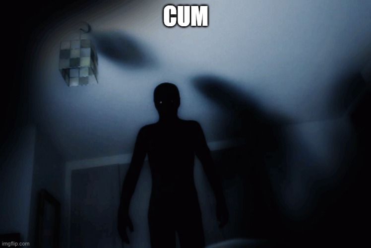 funny shadow man | CUM | image tagged in shadow man,ghost,sleep paralysis | made w/ Imgflip meme maker