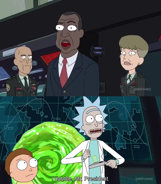 Rick Dabbles Blank Meme Template