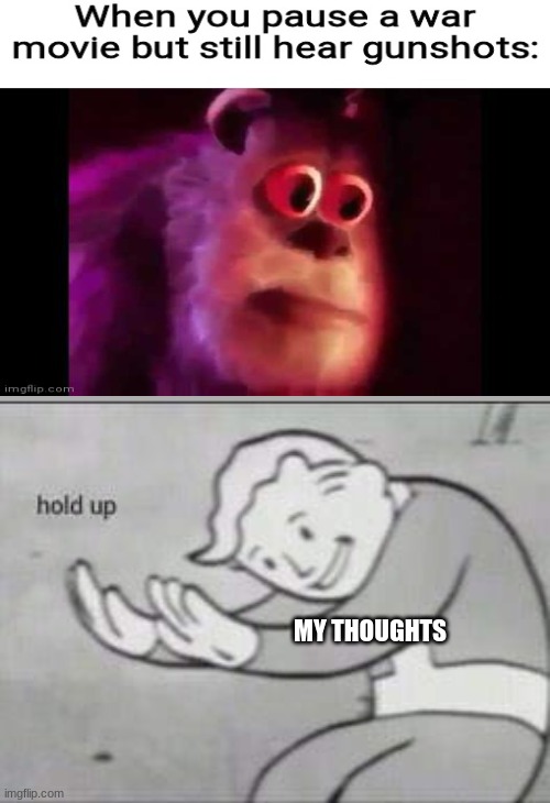 Fallout Hold Up |  MY THOUGHTS | image tagged in fallout hold up,funny,ha ha tags go brr,wink | made w/ Imgflip meme maker