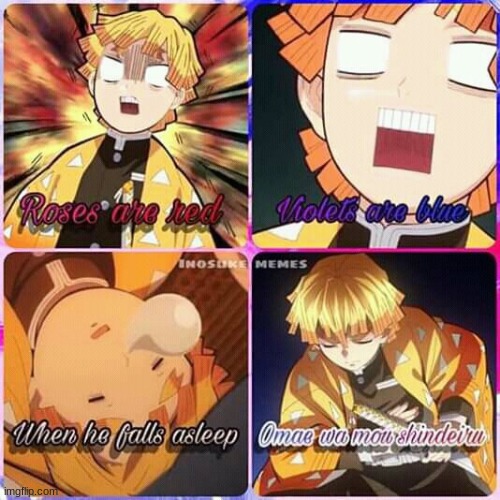 zenitsu | image tagged in memes,funny,demon slayer | made w/ Imgflip meme maker