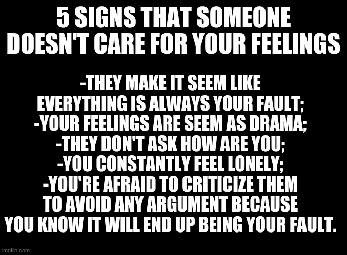 About feelings t care when he doesn your 10 Signs