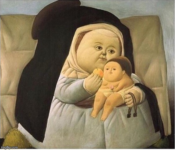 mod note: wth | image tagged in fernando botero | made w/ Imgflip meme maker