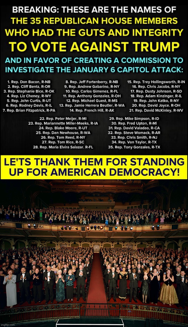 Studying this riot is a no-brainer, but it still takes courage in this climate to support if you’re a Republican. Hats off. | image tagged in republicans jan 6 riot investigation,standing ovation,capitol hill,riot,investigation,republicans | made w/ Imgflip meme maker