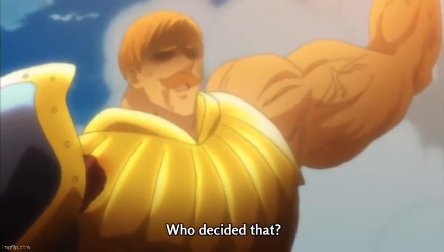 Who decided that? | image tagged in who decided that | made w/ Imgflip meme maker