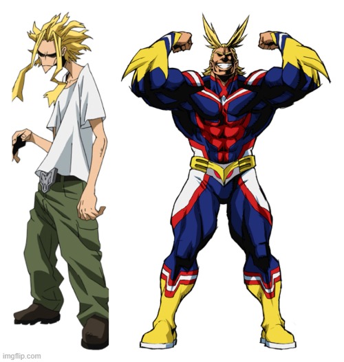 My Hero Academia All Might Weak vs Strong | image tagged in my hero academia all might weak vs strong | made w/ Imgflip meme maker