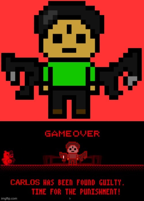 So I made Carlos into a Danganronpa Sprite... (repost cuz burial) | made w/ Imgflip meme maker
